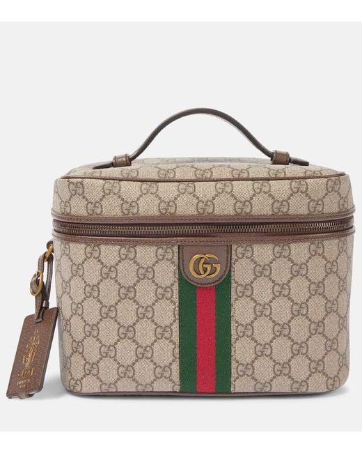 Gucci Brown Kosmetiketui Porter Medium Aus Canvas