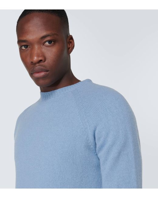 Sunspel Blue Wool Sweater for men