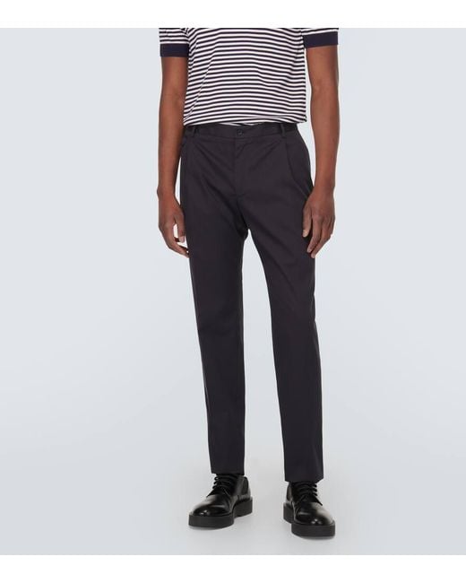 Dolce & Gabbana Hose Aus Einem Baumwollgemisch in Blue für Herren