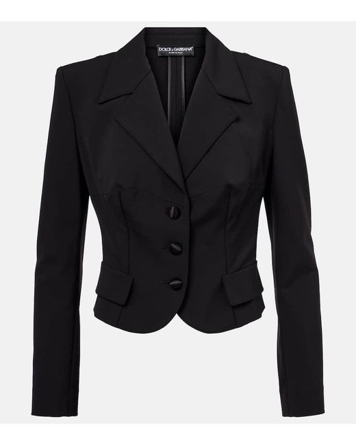 Dolce & Gabbana Black Cropped-Blazer