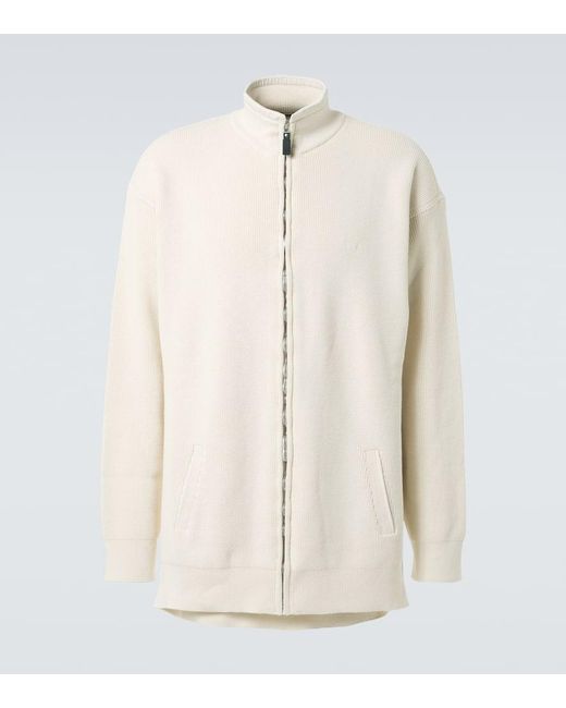 Balenciaga Natural Logo Cotton-Blend Zip-Up Cardigan for men