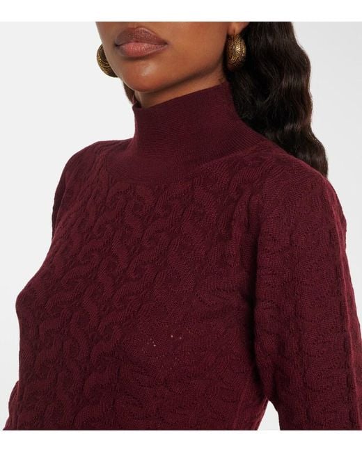 Etro Red Wool Sweater