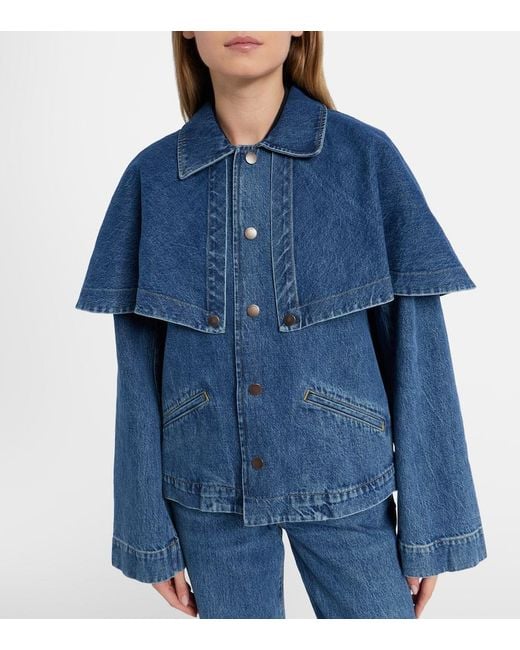 Giacca Di Jeans Cape di FRAME in Blue