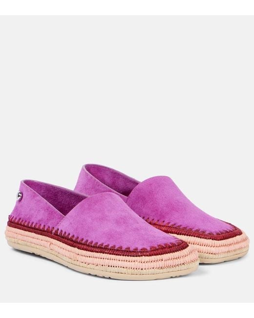 Loewe Purple Paula's Ibiza Slip-Ons Rio Aus Veloursleder