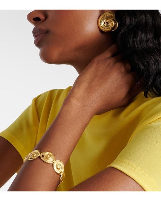 YSSO Metallic Cote 24Kt-Plated Cuff Bracelet