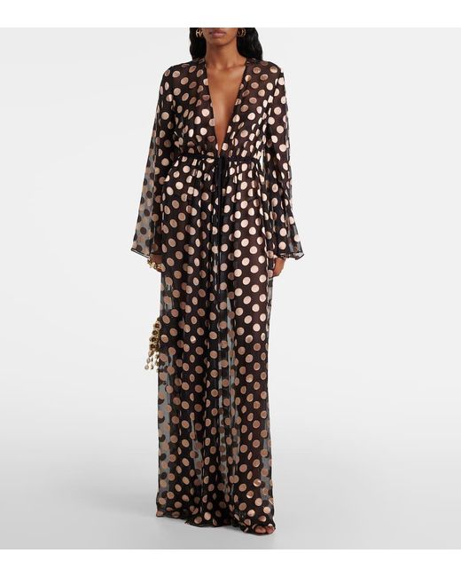 Alexandra Miro Metallic Aurelia Printed Gown