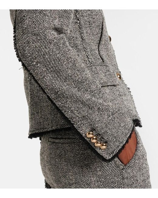 Jonathan Simkhai Gray Ivie Herringbone Jacket