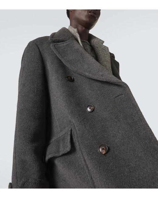 Umit Benan Black Gianni Alpaca And Wool Coat for men