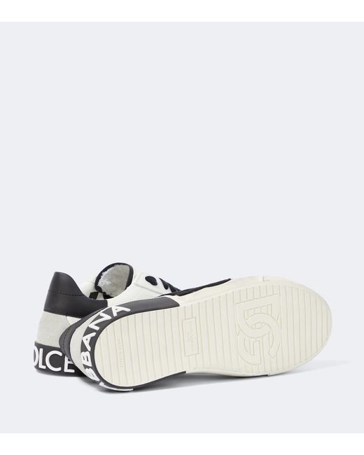 Dolce & Gabbana Metallic Dg Leather Sneakers for men