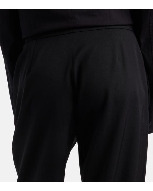 Gucci Black Wool Wide-Leg Pants