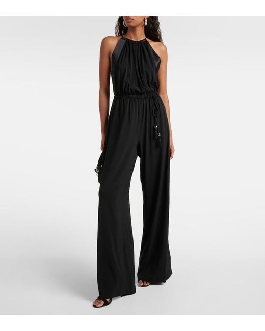Max Mara Black Viscose Jersey Jumpsuit