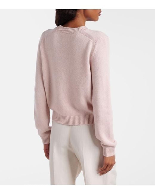 Khaite Pink Leta Cashmere Sweater