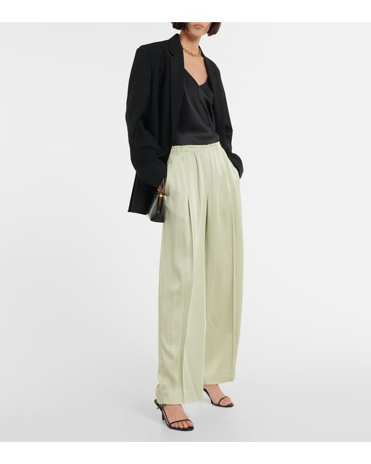 Vince Green Wide-leg Satin Pants