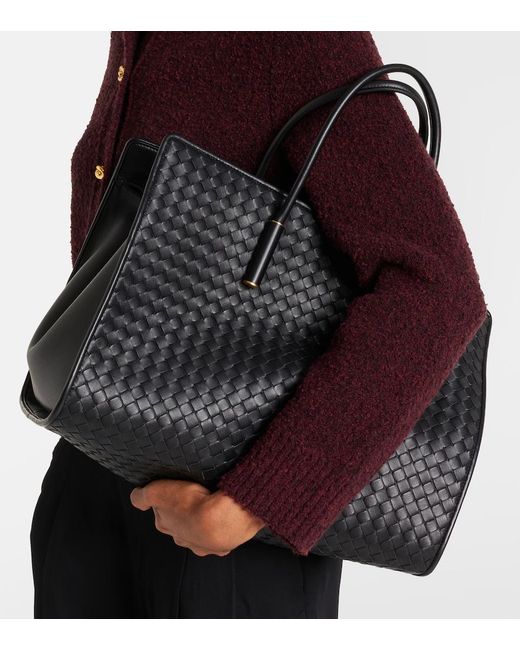Bottega Veneta Black Tote Bag Barbara Medium Aus Leder