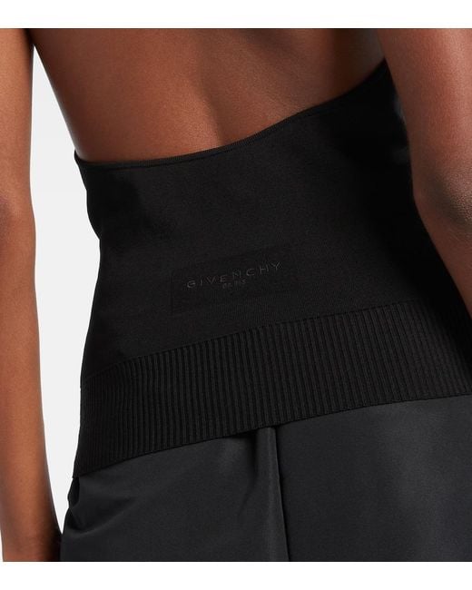 Givenchy Black Halterneck Open-Back Jersey Top