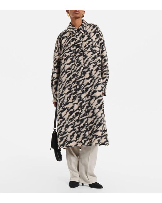 Isabel Marant Multicolor Mantel Fontizi Aus Einem Wollgemisch