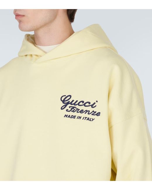 Gucci Hoodie aus Baumwolle in Yellow für Herren