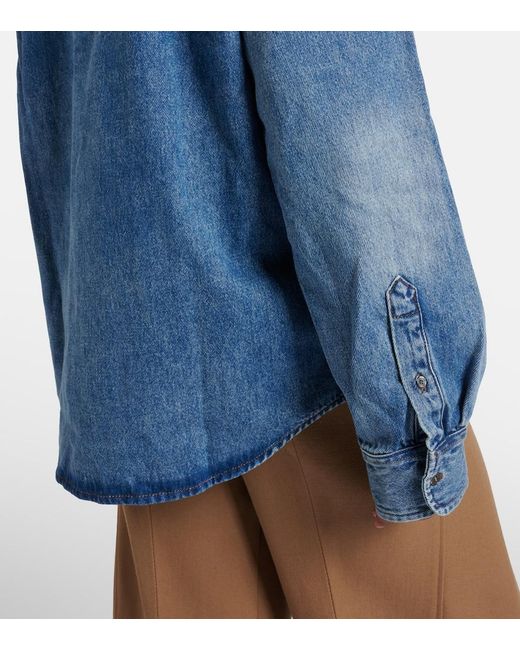 AMI Blue Ami De Cour Denim Shirt