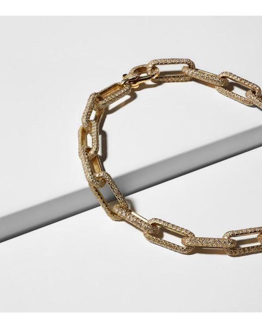 SHAY Metallic 18Kt Chain Bracelet With Diamonds