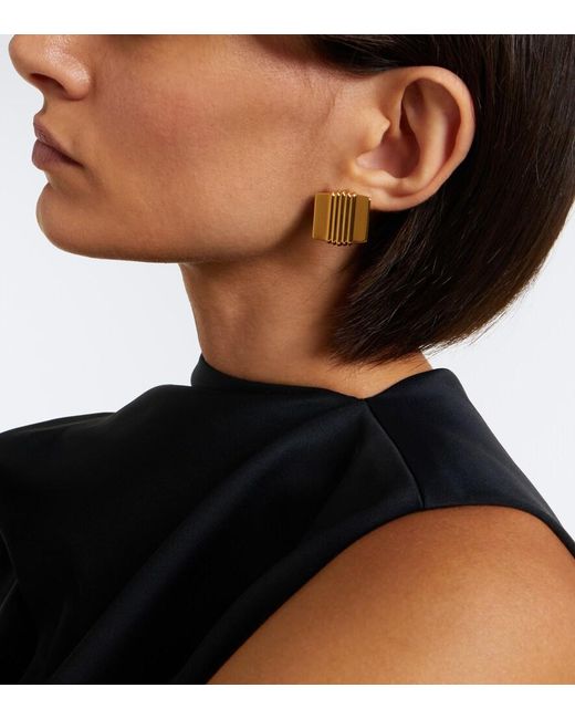DEHANCHE Metallic Elysees Stud Earrings