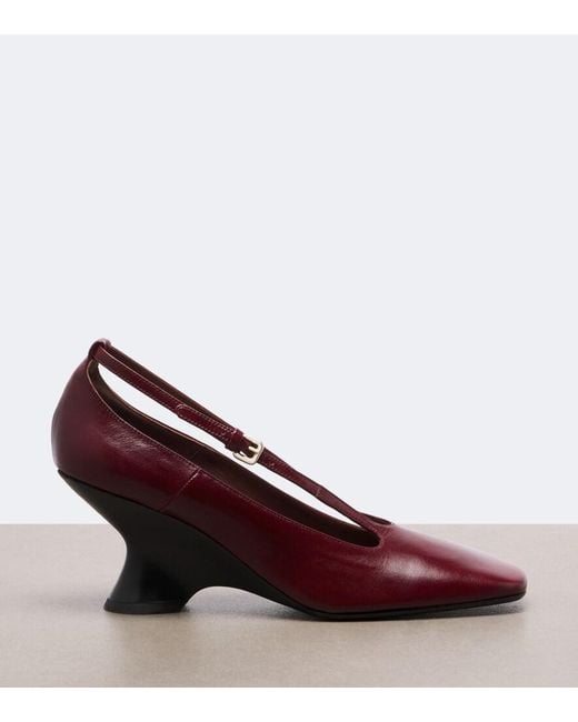 Dries Van Noten Red Leather Pumps