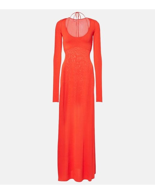 Sir Red Valejo Halter Knit Maxi Dress