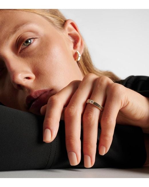 STONE AND STRAND White Cher 14Kt Ring With Diamonds