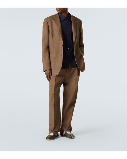 Maison Margiela Brown Mohair And Wool Straight Pants for men