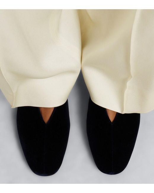 Le Monde Beryl Black Olympia Velvet Ballet Flats