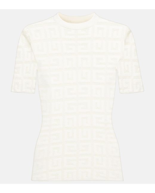Givenchy White 4g Jacquard T-shirt