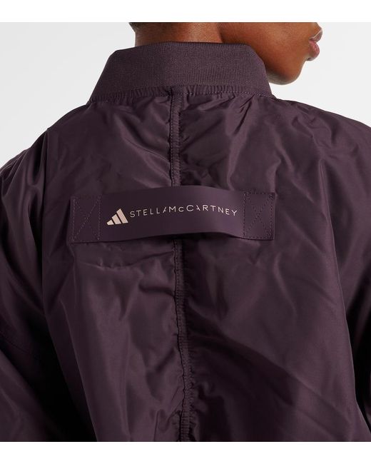 Chaqueta bómber con logo estampado Adidas By Stella McCartney de color Purple