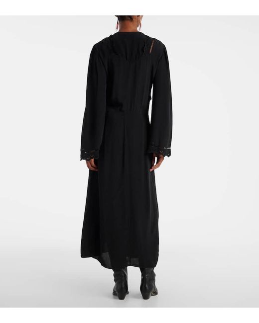 Abito Lungo Faustina Con Sangallo di Isabel Marant in Black