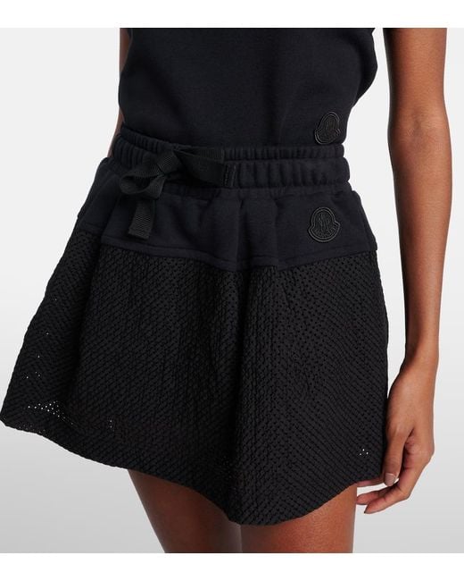 Falda De Tenis De Algodon Moncler de color Black