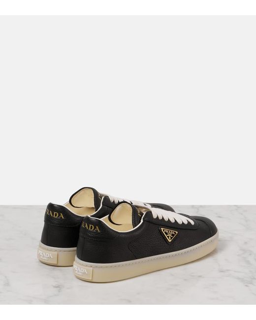 Prada Black Sneakers Aus Leder