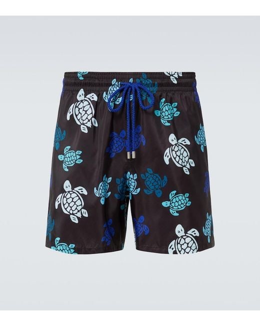 Vilebrequin Blue Printed Swim Trunks for men