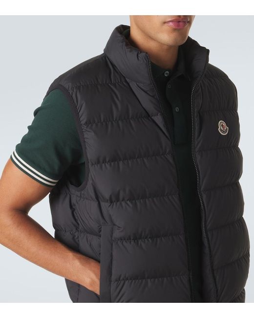 Moncler Black Contrin Down Vest for men