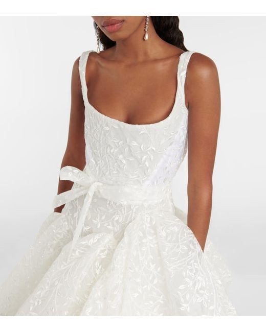 Vivienne Westwood White Bridal Princess Embroidered Gown