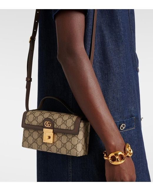 Borsa A Spalla Ophidia Mini di Gucci in Metallic