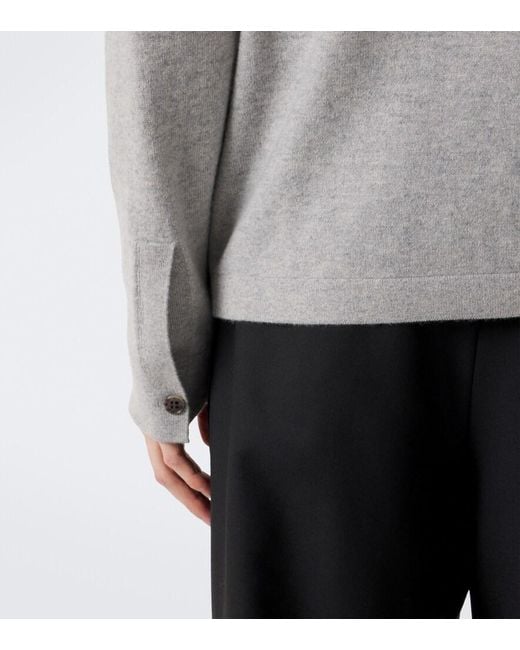 Lisa Yang Gray Zaid Cashmere Cardigan for men