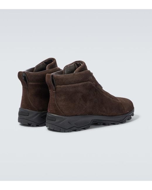 Sneakers Triple Stitch di Zegna in Brown da Uomo