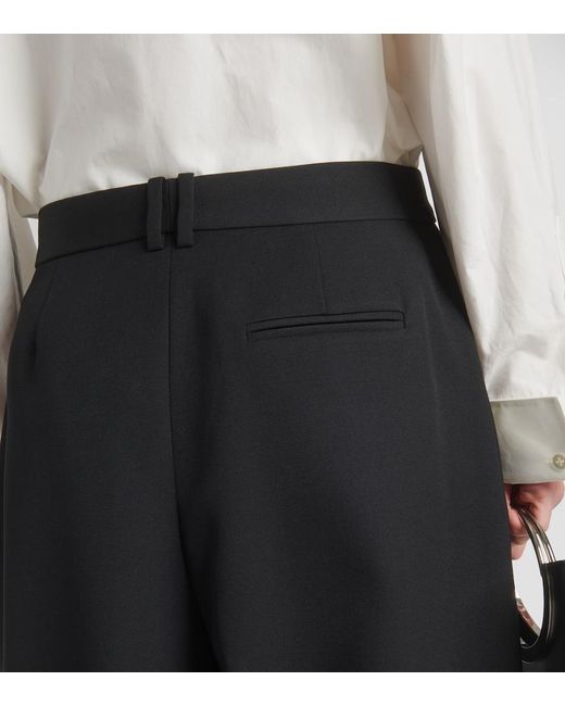 Pantalones Anchos Roysin De Lana The Row de color Black