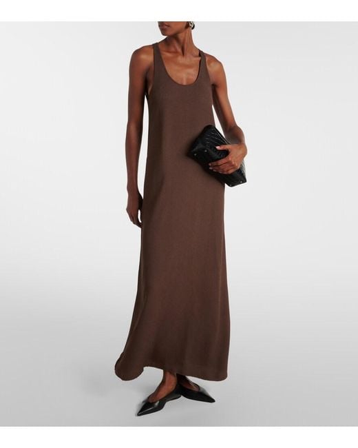 Totême Brown Sable Midi Dress
