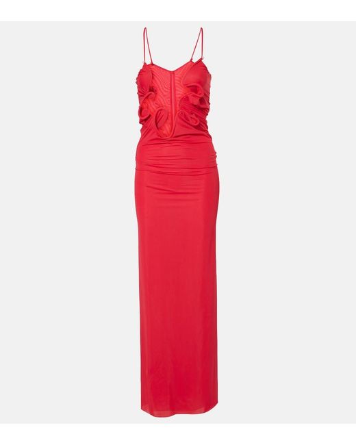 Christopher Esber Red Molded Venus Maxi Dress