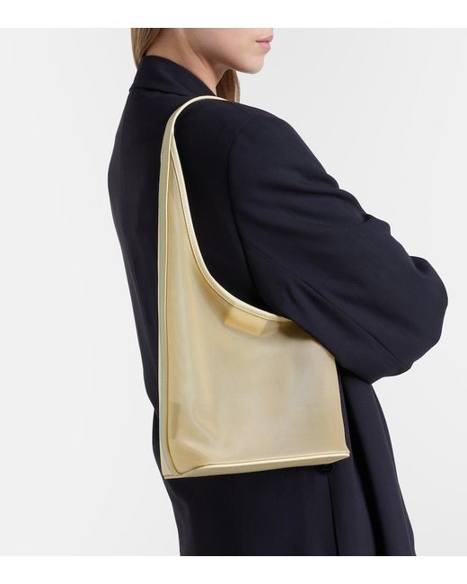 Aesther Ekme White Demi Lune Medium Mesh Shoulder Bag