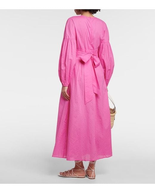 Vestido largo Roset de algodon Marysia Swim de color Pink
