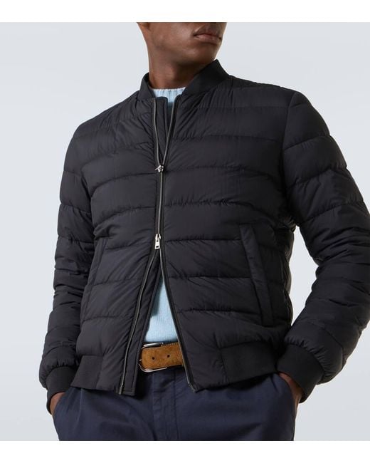 Herno Blue L'Aviatore Down-Paneled Bomber Jacket for men
