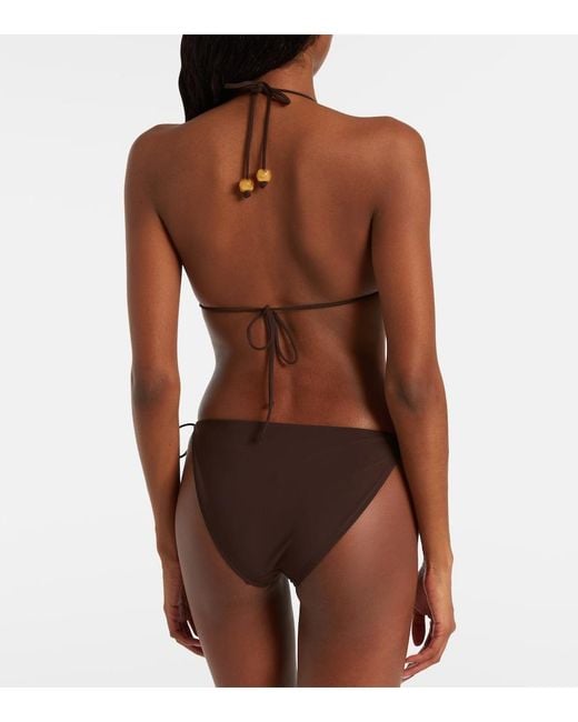 Tory Burch Natural Beaded Bikini Bottoms