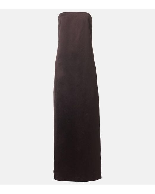 The Row Brown Dolci Silk-Blend Gown