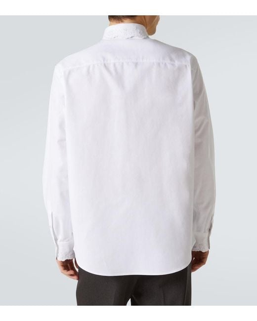 Valentino White Cotton Shirt for men