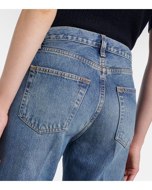 FRAME Blue Lax Wide-Leg Jeans